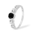 thumbnail image 2 of Mooneye 925 Sterling Silver Black Spinel Cushion 6mm Women's Solstic Engagement Ring, 0.75 Ct, 2 of 4
