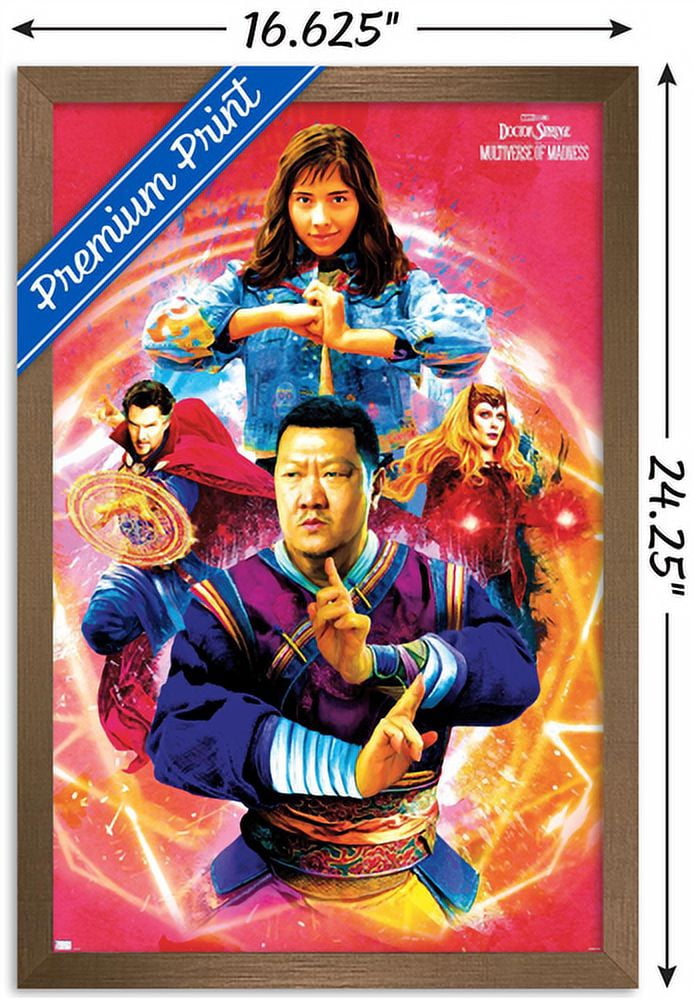 Marvel Doctor Strange in the Multiverse of Madness - Ensemble Wall Poster, 14.725" x 22.375", Framed