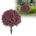 thumbnail image 4 of Hbdhejl Outdoor Rose Boxwood Flower Shrub With 22 Inch Ground Nails Green Shrub Used For Garden Yard Porch Yard Decoration With Roses And Green Boxwood, 4 of 8