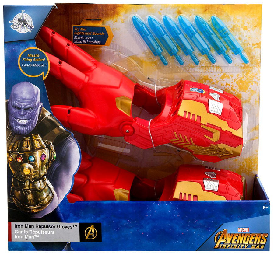 Iron Man Repulsor Gloves Avengers: Endgame with Lights and Sounds for Costume and Roleplay The Best Gift for Children A
