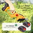 thumbnail image 5 of LUXBIRD Cordless Electric Shrub Shears, 21-Volt, 2-in-1 Hedge Trimmer and Grass Cutter, Lightweight, One-Handed Operation, IP67 Waterproof, with 2Pcs 1500mAh Rechargeable, 5 of 8