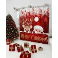 thumbnail image 5 of Red Christmas Shower Curtain, Santa Claus Deer Snowflake Pine Branches Ball Waterproof Fabric Shower Curtains with 12 Hooks, Bathroom Curtain Set for Bathroom Accessories Decor, 60 x 72 Inches, 5 of 9