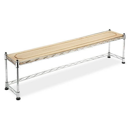 Whitmor Supreme Sink Wire Shelf - Organizer - Wood & Chrome - 35.8" x 6.6" x 9.21"  40lb capacity