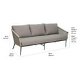 thumbnail image 5 of Seasonal Living Archipelago Antilles Aluminum 3-Seat Sofa in Dark Gray, 5 of 5