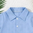 thumbnail image 5 of Gubotare Boy Baby Clothes Baby Boy Clothes Toddler Boy Summer Outfits Short Sleeve Patchwork Top and Shorts Set 2 Piece (Sky Blue,Size 12-18 Months), 5 of 6