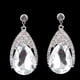 thumbnail image 4 of Pendientes de lágrima colgantes con de imitación de cristal triangulares exagerados para mujer, blancos / / bule / rojos Yinane  Pendientes vintage, 4 of 5