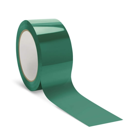Green Carton Sealing Tape, 2 Mil Acrylic Adhesive, 36 Rolls, 2 in x 55 yds