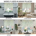 thumbnail image 3 of Easter Eggs Swag Valances for Windows, Kitchen Curtains 36 Inch Length 2 Panels Set, Spring Daisy Eucalyptus Leaves Sage Green Plaid Short Curtains for Small Windows Rod Pocket Cafe Curtains 28"x36", 3 of 8