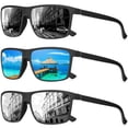 thumbnail image 1 of Gafas de Sol Polarizadas QALLY para Hombre, Montura Rectangular, Protección UV400, 1 of 7