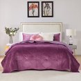 thumbnail image 4 of Barefoot Bungalow Riviera Velvet Oversized Quilt Set, 3-Piece King/Cal King, Mauve, 4 of 5