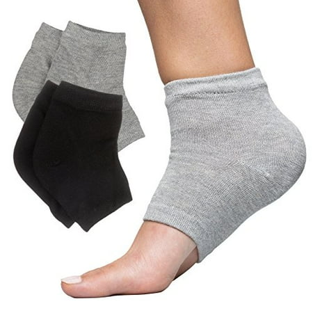 ZenToes Moisturizing Heel Socks 2 Pairs Gel Lined Toeless Spa Socks to ...