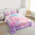 thumbnail image 3 of jejeloiu Kawaii Anime Girls Full Size Comforter Sets,Cartoon Princess Bedding Sets For Kids Reversible 3-Piece, 3 of 8