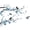 blue, variant on Slccxzc Flower and Bird Wall Stickers, PVC Floral Decals for Living Room Bedroom