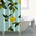 thumbnail image 4 of Yellow Lemon Fruit Flowers LightBlue Pattern Shower Curtain 36"x72" ,Bathroom Decorative Shower Curtains Set with 12 Hooks,Modern Waterproof Washable Shower Curtain, 4 of 6