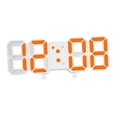 thumbnail image 2 of Reloj digital 3D Reloj de pared LED 3D Minimalista con temperatura Digital Naranja, 2 of 9