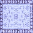 thumbnail image 1 of Ahgly Company Machine Washable Indoor Square Oriental Blue Traditional Area Rugs, 3' Square, 1 of 4