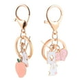 thumbnail image 3 of 2 Pcs Porte-Clés Élégants et Exquis Design Fruit Rabbit pour Cadeau, 3 of 6