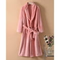 thumbnail image 3 of BRGZLK Flannel Dressing Gowns for Women Fleece Robes Belted Bathrobes Cozy Soft Plush Velvet Pyjamas Fluffy Pajamas Loungewear Winter Long Nightgowns with Pockets XL-4XL, 3 of 8