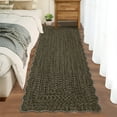 thumbnail image 4 of FairOnly 2'x8'Modern Ripple Weave Texture Machine Washable Runner Rug for Kitchen Hallway Ultra Thin Low Pile Non Slip Rug for Laundry,Brown, 4 of 7
