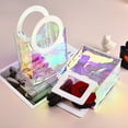 thumbnail image 5 of Large Capacity Practical PVC  Transparent Round Shape Handle Clear Tote Bag Hand Gift Bag Waterproof Storage Bag Transparent Shopping Bags L LARGE SQUARE HANDLE, 5 of 8