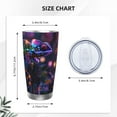 thumbnail image 4 of Bingfone Glowing Chameleon Fantasy Art for 20 Oz Stainless Steel Travel Mug Double Wall Water Coffee Cup for Home,Office, Outdoor Works Great for Ice Drinks and Hot Beverage-Without Straw, 4 of 8