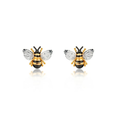 Peermont Jewelry - Peermont Shimmering Bumble Bee Earrings Made with 18k Gold Overlay and Cubic Zirconia
