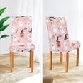 thumbnail image 3 of Yayeee 2 Pack Dining Chair Covers Stretch Parson Chairs Slipcovers Seat Protector, Pink Halloween Ghosts, 3 of 6