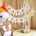 thumbnail image 3 of Banner de cumpleaños iiCheerful Decoración de fiesta en blanco y dorado, 3 of 9