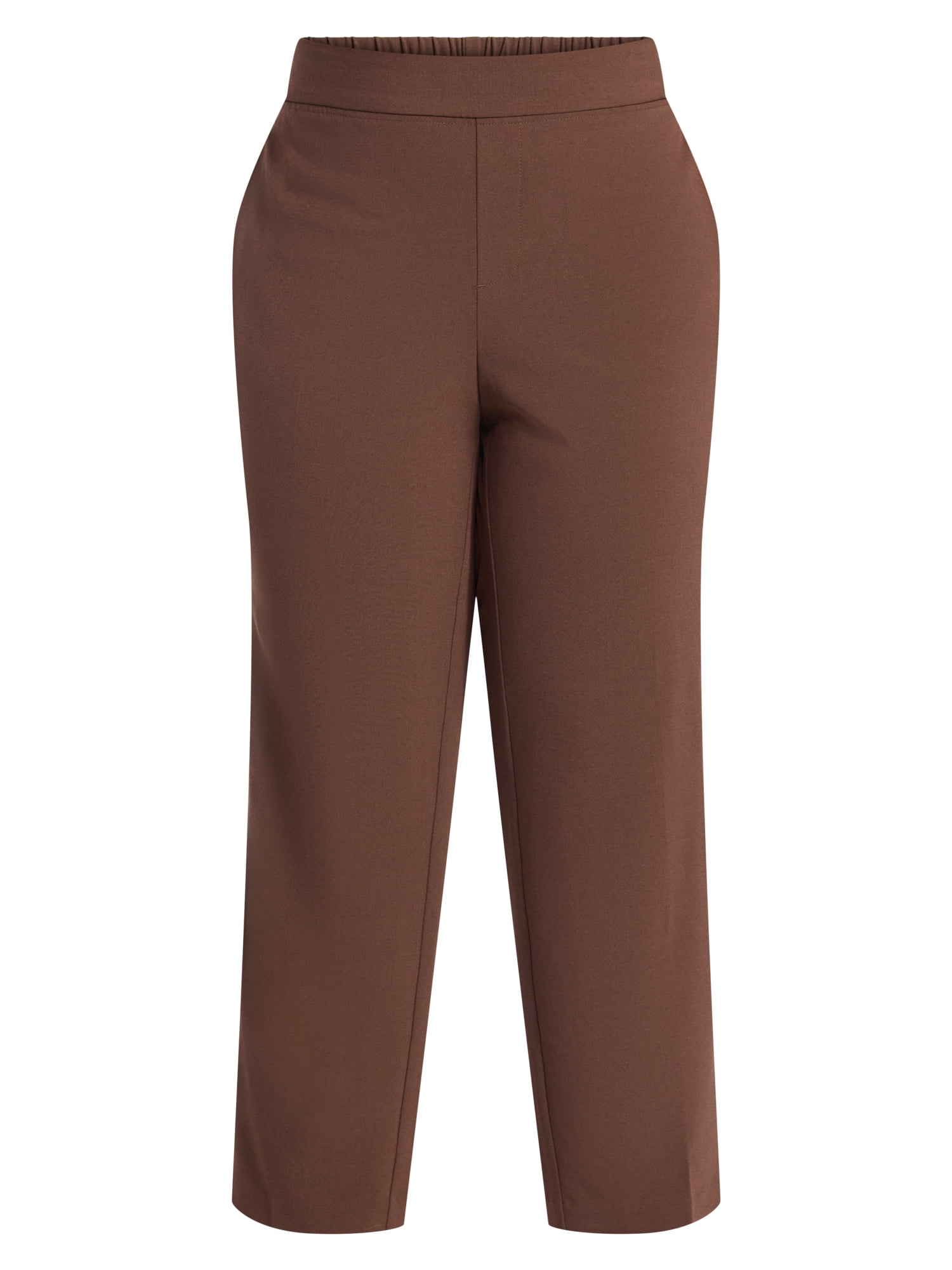 Just My Size by Hanes Women's Plus Tummy Control Dress Pants, Sizes 0X-4X, Regular & Petite