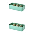 thumbnail image 4 of kurtrusly Storage Box Strong Practicality Wide Application Detachable Partition Large Capacity Plastic Storage Box Ladder Layered green Rectangular 2Set, 4 of 6