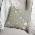 thumbnail image 3 of Creative Products Butterflies On Green 18 x 18 Spun Poly Pillow, 3 of 3