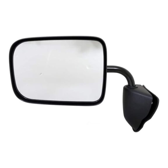 KarParts360 For Dodge B250/B350/B150 1994 Door Mirror Driver Side | Black Housing | Plastic | Manual Adjustment | Clear Glass | Non-Powered Mirror | Rectangular | Replacement For 55075239, 55154895