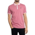 thumbnail image 2 of Fila Classic Vintage Striped Polo Shirt, Pink, 2 of 5