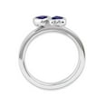 thumbnail image 4 of Lab-Created Blue Sapphire Double Heart Ring 1/2 Carat (ctw) in Sterling Silver, 4 of 4