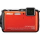 thumbnail image 4 of Nikon COOLPIX AW120 Waterproof Digital Camera (Orange) Starter Bundle - (Intl Model) Nikon 26467, 4 of 5