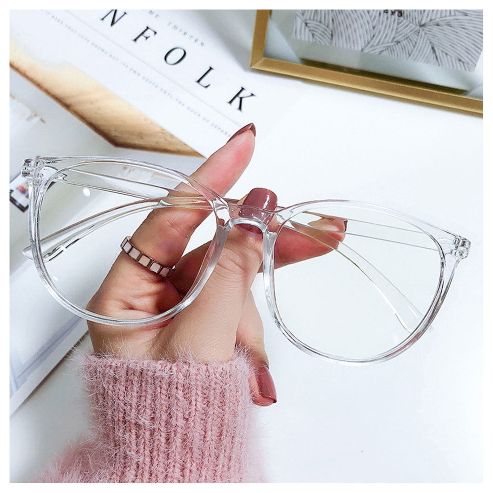 1pc Transparent Purple Square Frame Fashion Decorative Glasses | SHEIN