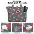 thumbnail image 2 of Tote Bag for Women - Dachshund Footprint Shoulder Bag - Large Utility Work Duffle Bag with Zipper Handbag for Travel, Work, Sprots, 2 of 5