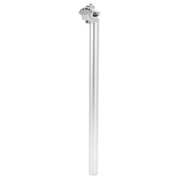 Bike Seat Posts 28.6x500mm Bike Saddle Post Seat Tube Aluminum Alloy Silver Tone Adjustable with Fixing Clip