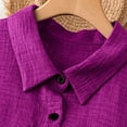 thumbnail image 5 of Kezqiaxn Button Down Shirts for Women Short Sleeve Collared Loose Blouse with Pocket Summer Tops Dressy Casual Plus Size Fashion, 5 of 6