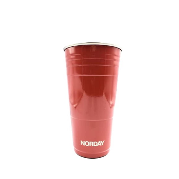 Termo de Acero Inoxidable Norday Rojo con Tapa Antiderrame y Doble Pared para Fiesta