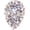 clear-gold, variant on Large Women's Vintage Austrian Crystal Elegant Flower Teardrop Brooch, Available in Multiple Colors