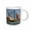 White, variant on 3drose, Uae, Abu Dhabi. Skyline and Beach., 11oz Two-tone Green Mug