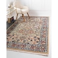thumbnail image 2 of Unique Loom Tapis Design de Chasse Texturé Narenj 5' x 8' Rectangle Beige/bleu, 2 of 2