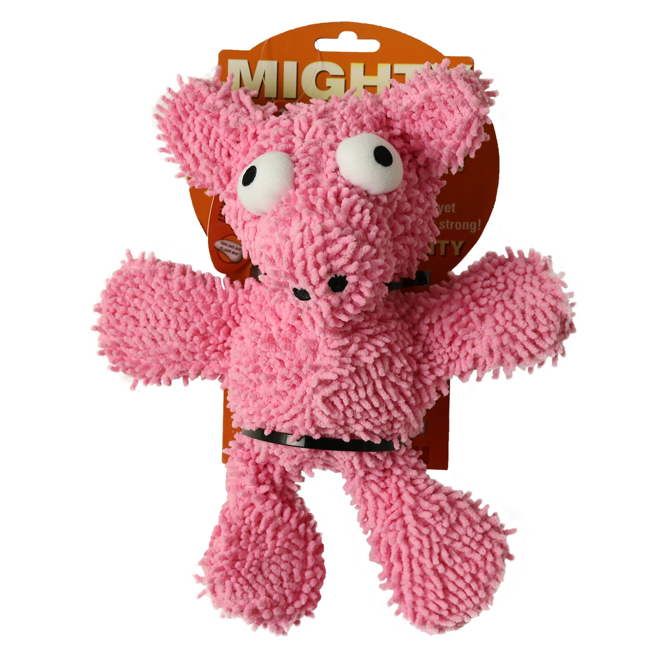 Mighty Microfiber Ball Med Pig Durable Plush Squeaky Dog Toy