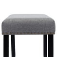 thumbnail image 6 of Duhome Upholstered Bench with Nailhead Trim, Dining Bench Entryway Bench End of Bed Bench Footstool with Wood Legs, Linen Gray, 6 of 9