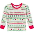 thumbnail image 2 of 2-Piece Baby & Toddler Neutral Mint/Red Holiday Family Pajamas, 2 of 8