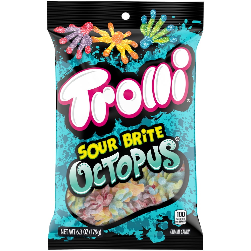 Trolli Sour Brite Octopus Gummy Candy, 6.3 Oz