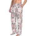 thumbnail image 2 of Xecao Rose Flowers Men's Straight Lounge Pajama Pants: The Ultimate in Comfortable Sleepwear, 2 of 9