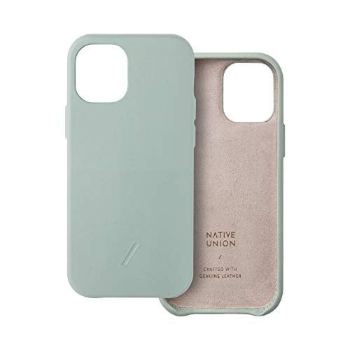 Native Union Clic Classic Case Genuine Italian Leather & Lightweight for iPhone 12 Mini (Sage)