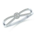 thumbnail image 2 of ANGARA Natural Diamond Cluster Promise Ring in 925 Sterling Silver for Women (Size-1.6mm| Color-K| Clarity-I3) | April Birthstone, Anniversary, Jewelry Gift for Women | Natural Diamond Ring, 2 of 9